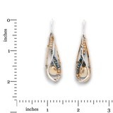 Galaxy Pearl Bronze Drop Continuous Wire Earrings - Art by any Means Jewelryproduct_
