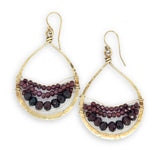 Garnet Gold Drop Earrings E82608 - Art by any Means Jewelryproduct_