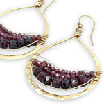 Garnet Gold Drop Earrings E82608 - Art by any Means Jewelryproduct_