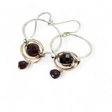 Garnet Satellite Hoop Earrings E83512 - Art by any Means Jewelryproduct_