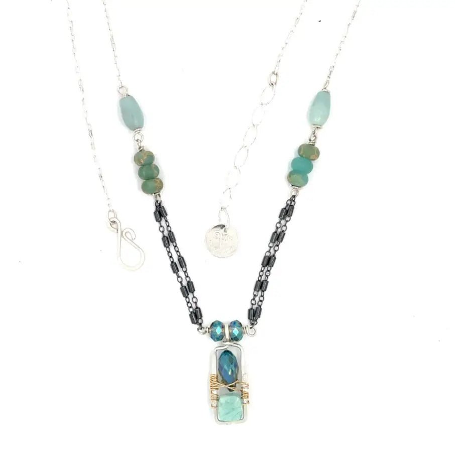 Gemstone Box Necklace 83450N - Art by any Means Jewelryproduct_