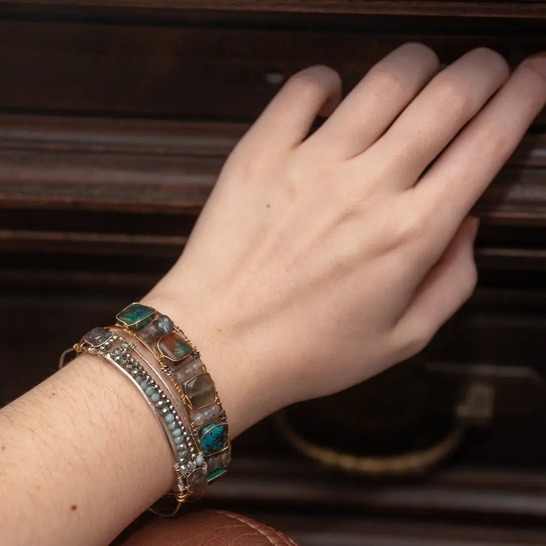 Get in Line Crystal Cuff Bracelet - Art by any Means Jewelryproduct_