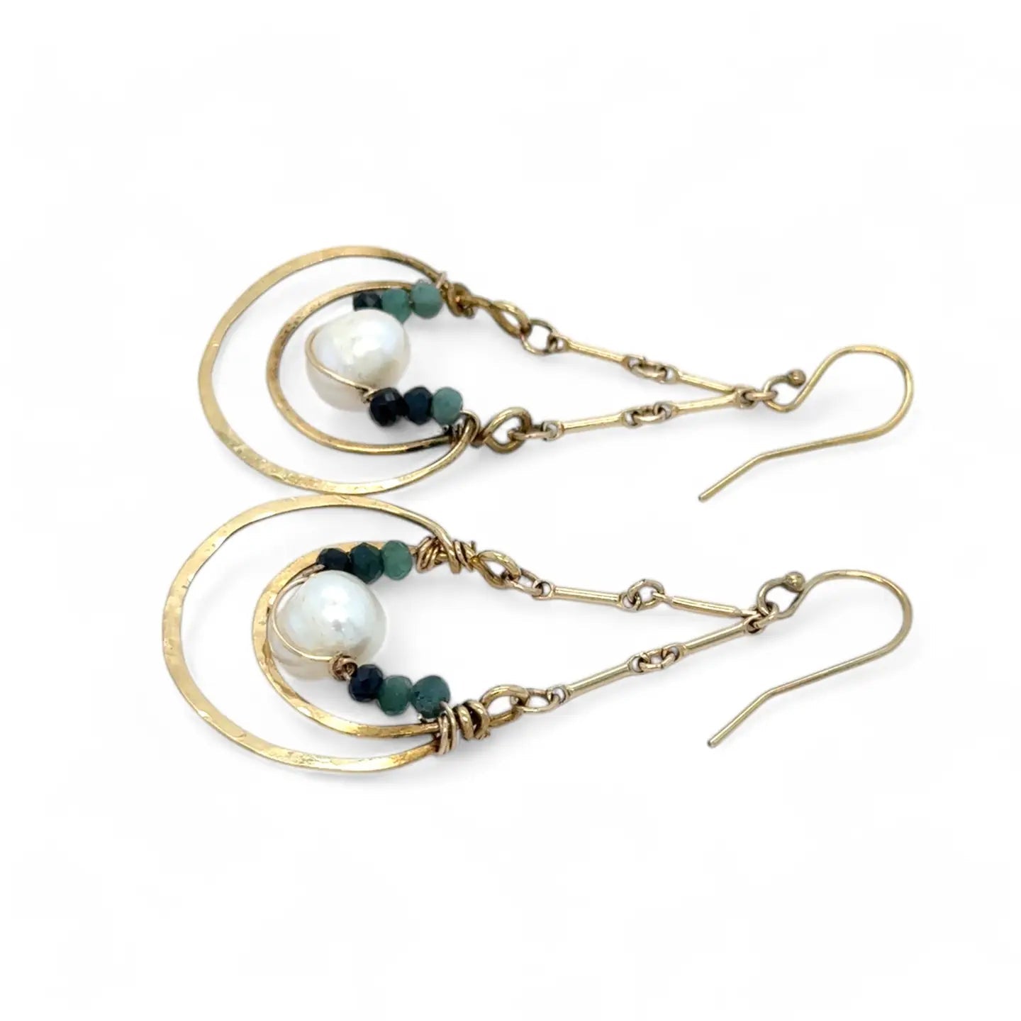 Glam Pearl Hoop Earrings E83186 - Art by any Means Jewelryproduct_