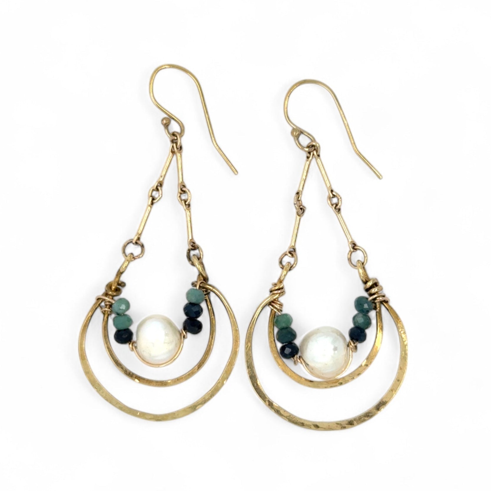 Glam Pearl Hoop Earrings E83186 - Art by any Means Jewelryproduct_