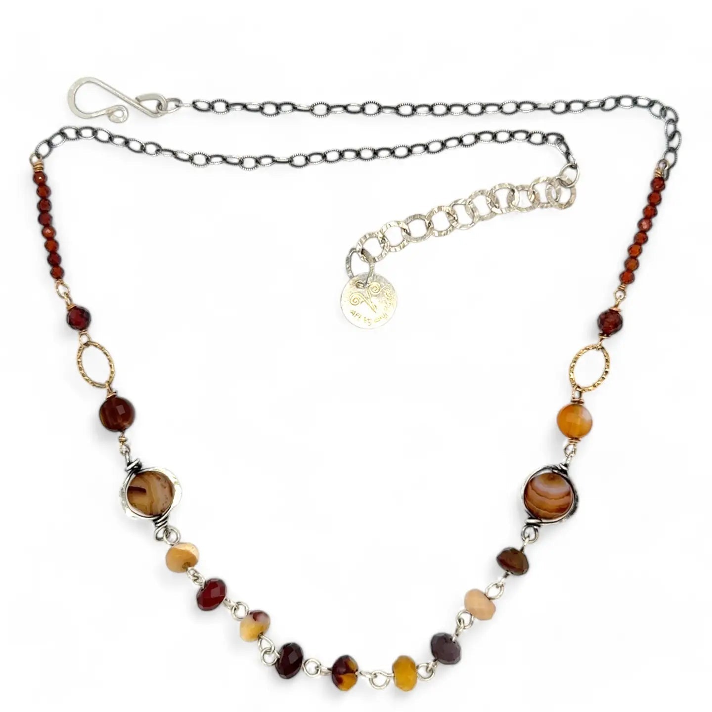 Glowing Embers Agate Necklace 82595N - Art by any Means Jewelryproduct_