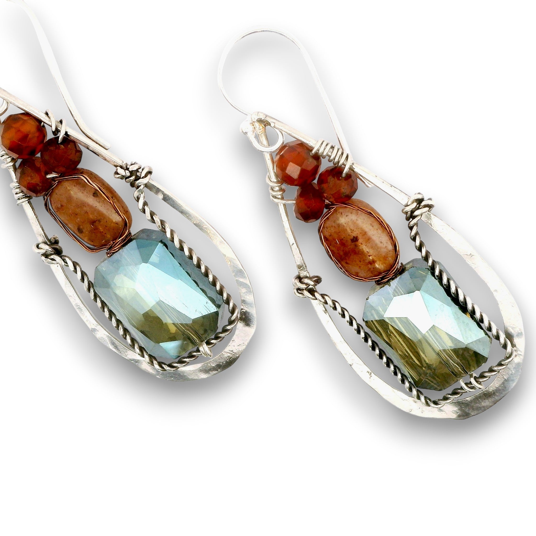Gossan Hessonite Crystal Drop Earrings - Art by any Means Jewelryproduct_