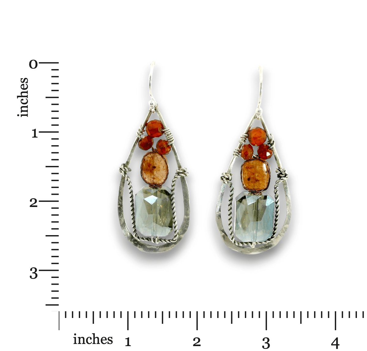 Gossan Hessonite Crystal Drop Earrings - Art by any Means Jewelryproduct_