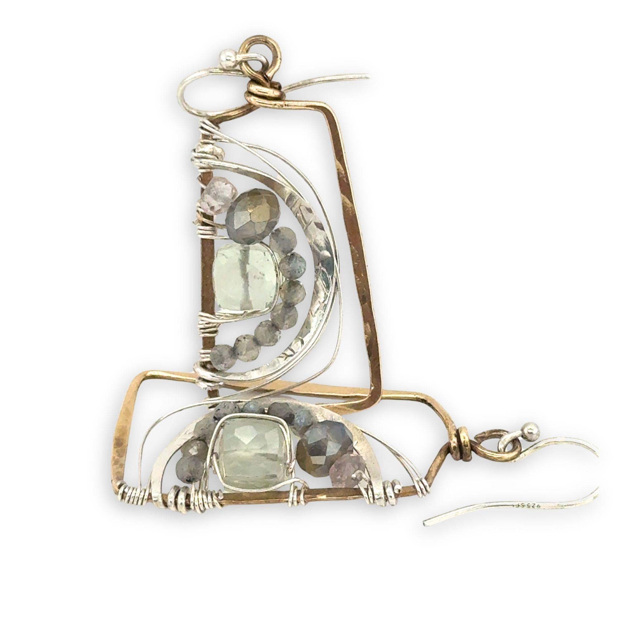 Green Amethyst Window Earrings - Art by any Means Jewelryproduct_