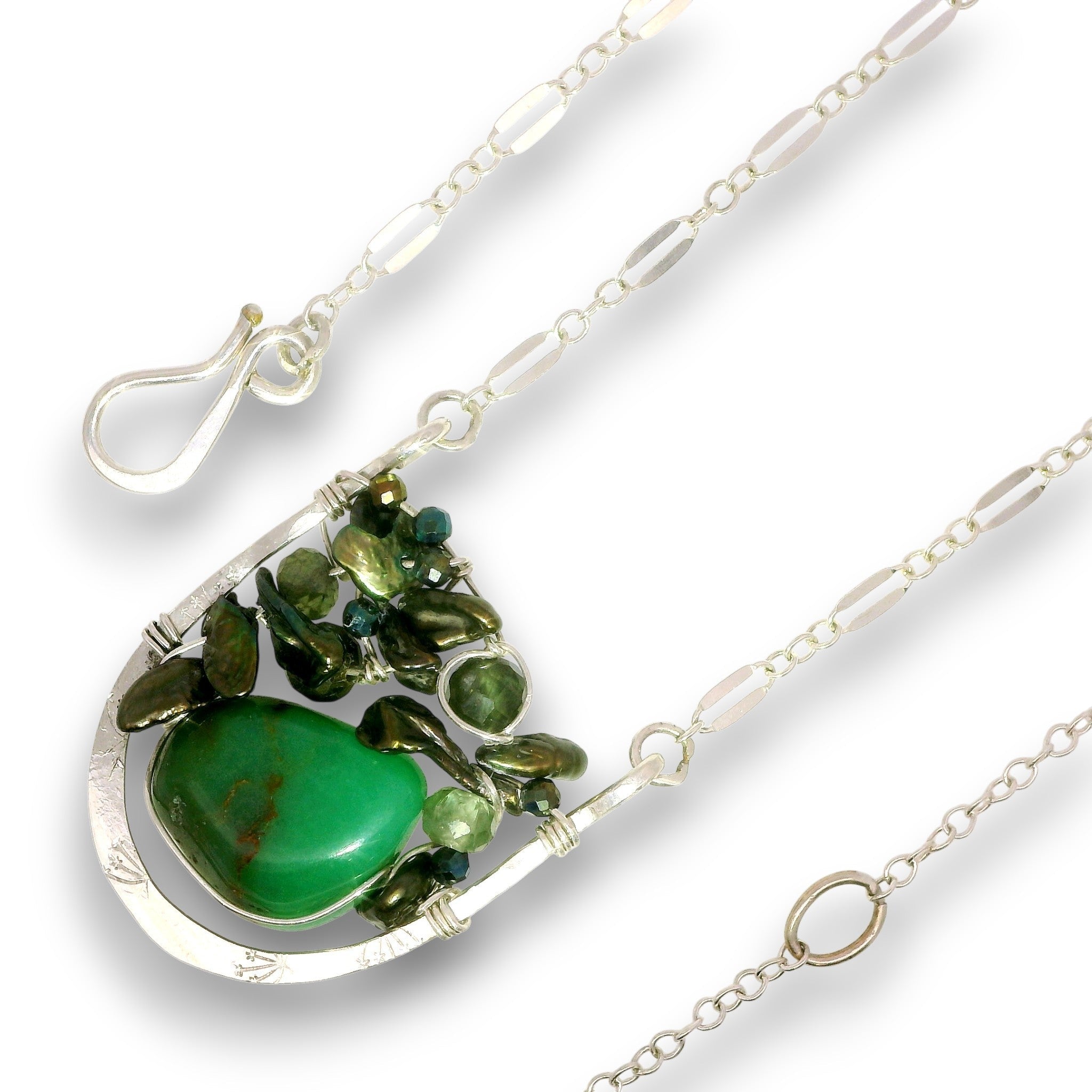 Green Aventurine Buoy Drop Necklace - Art by any Means Jewelryproduct_