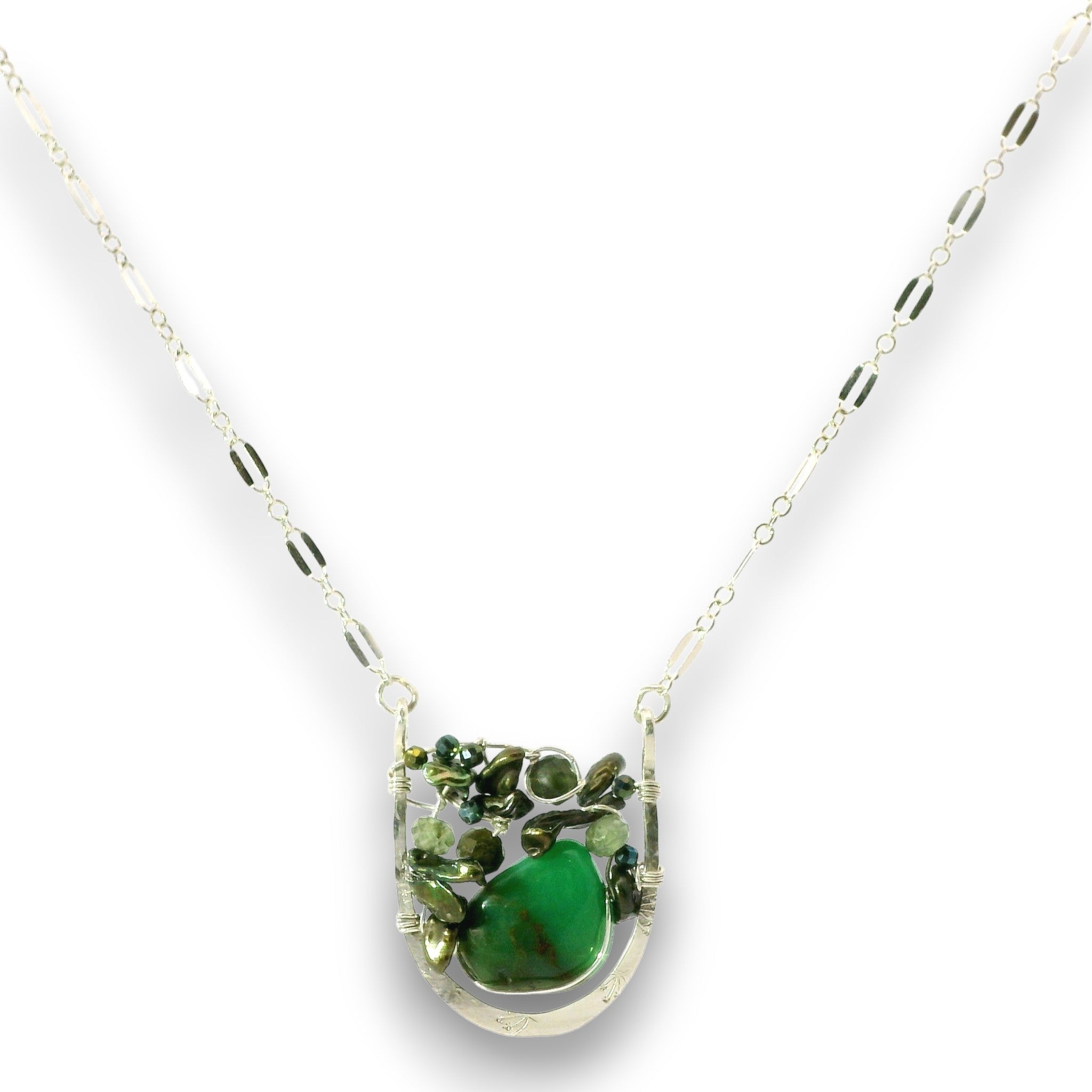 Green Aventurine Buoy Drop Necklace - Art by any Means Jewelryproduct_