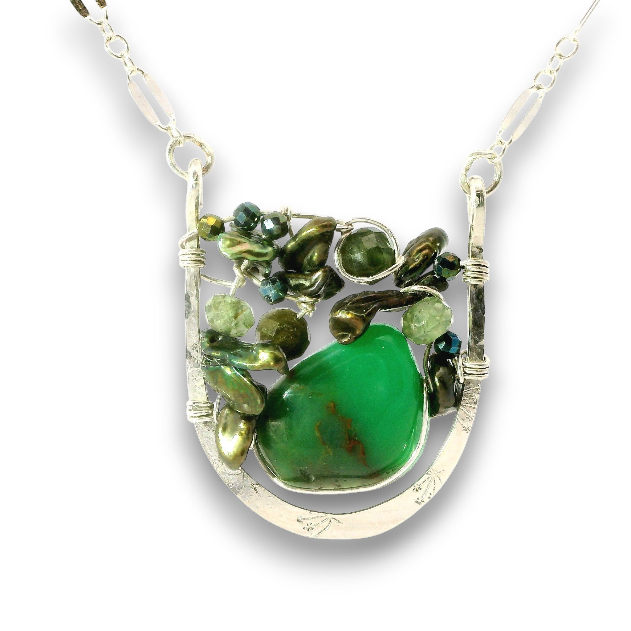 Green Aventurine Buoy Drop Necklace - Art by any Means Jewelryproduct_