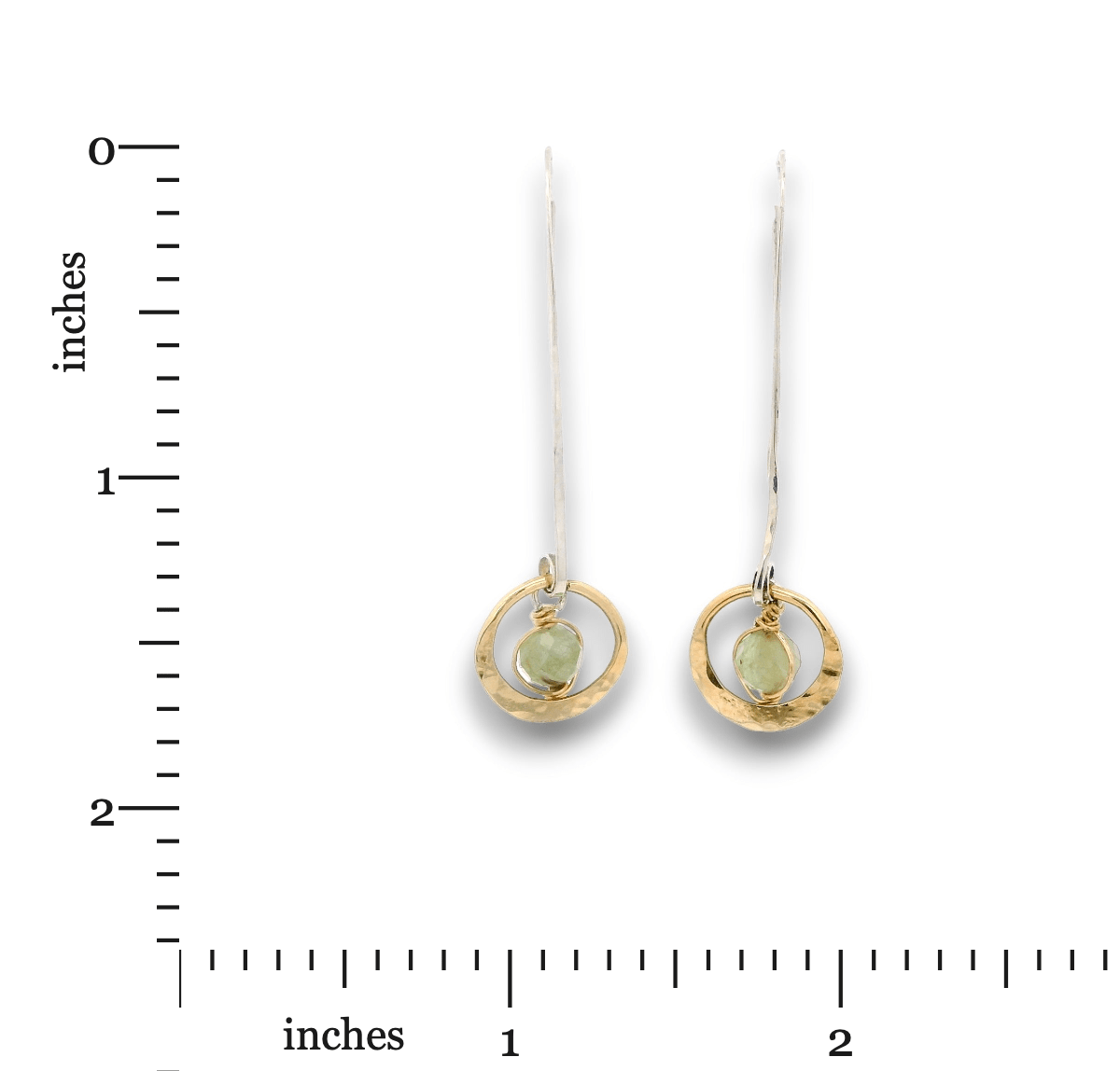 Green Kyanite Comet Continuous Wire Earrings - Art by any Means Jewelryproduct_