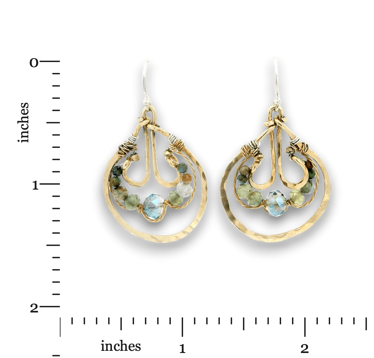 Green Kyanite Pear Drop Earrings - Art by any Means Jewelryproduct_