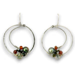 Gyro Gemstone Cluster Hoop Earrings - Art by any Means Jewelryproduct_