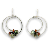 Gyro Gemstone Cluster Hoop Earrings - Art by any Means Jewelryproduct_
