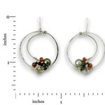 Gyro Gemstone Cluster Hoop Earrings - Art by any Means Jewelryproduct_