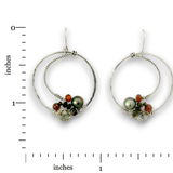 Gyro Gemstone Cluster Hoop Earrings - Art by any Means Jewelryproduct_