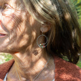 Gyro Gemstone Cluster Hoop Earrings - Art by any Means Jewelry#product_
