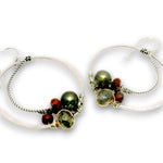 Gyro Gemstone Cluster Hoop Earrings - Art by any Means Jewelryproduct_