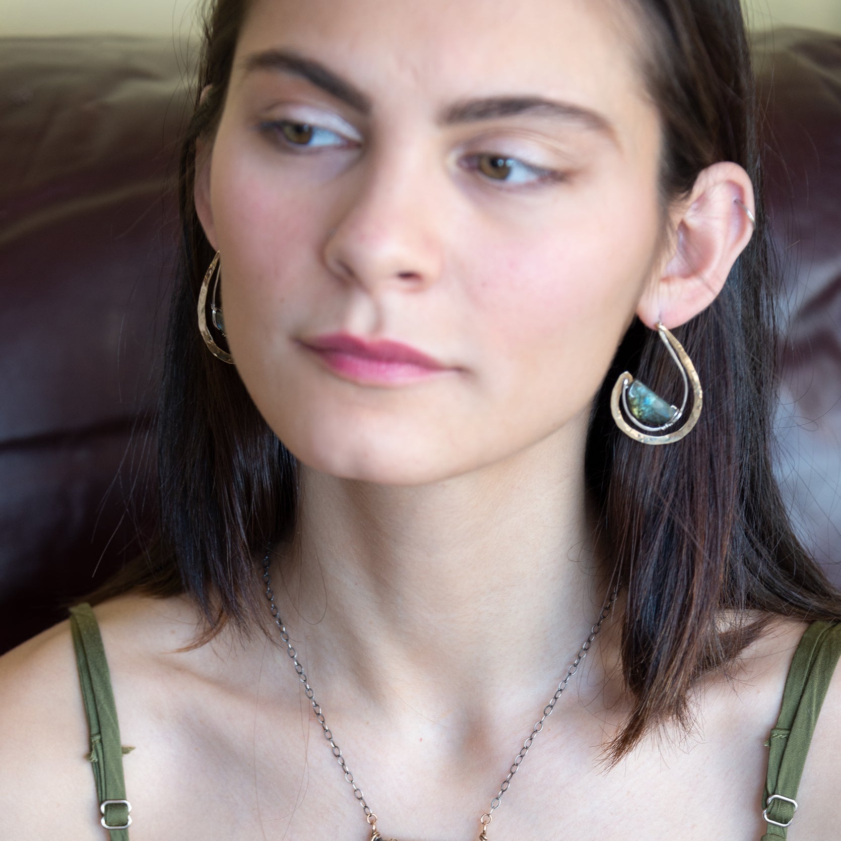 Half Moon Labradorite Earrings E83231 - Art by any Means Jewelryproduct_
