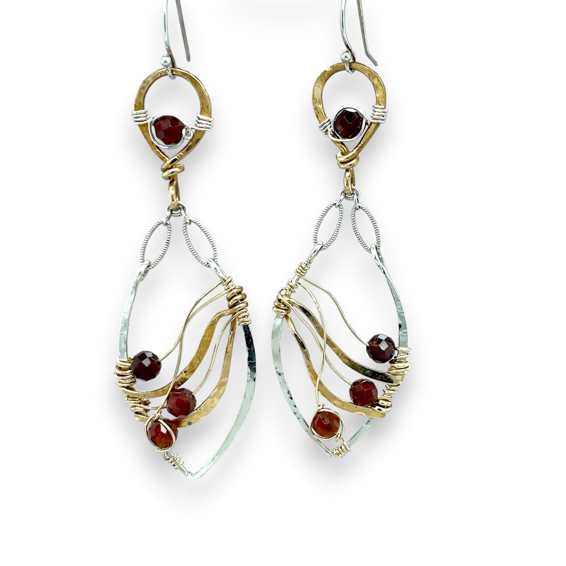 Hessonite Flame Earrings - Art by any Means Jewelryproduct_