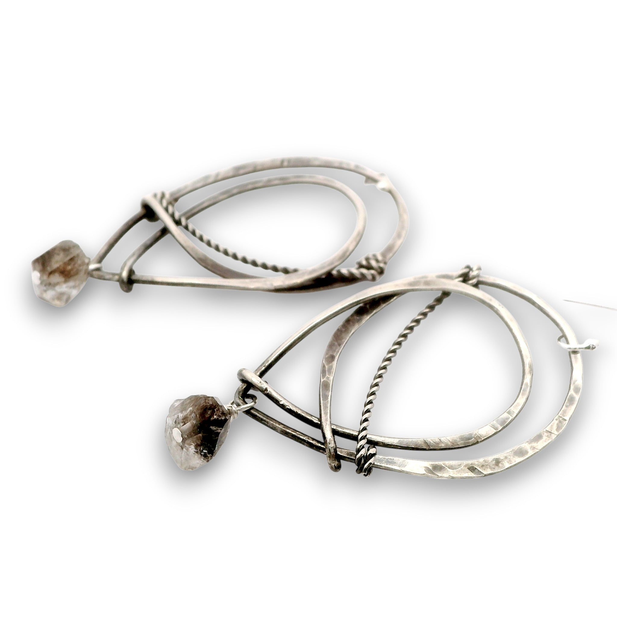 Himalayan Herkimer Oxidized Drop Earrings - Art by any Means Jewelryproduct_