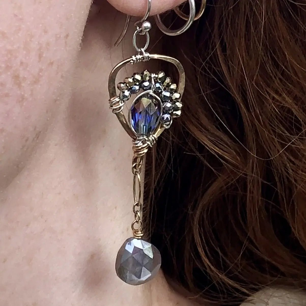 Hot Air Balloon Moonstone Earrings - Art by any Means Jewelryproduct_