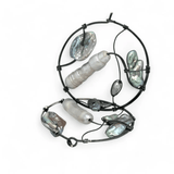 Icicle Pearl Hoop Earrings E83506 - Art by any Means Jewelryproduct_