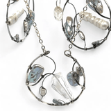 Icicle Pearl Hoop Earrings E83506 - Art by any Means Jewelryproduct_