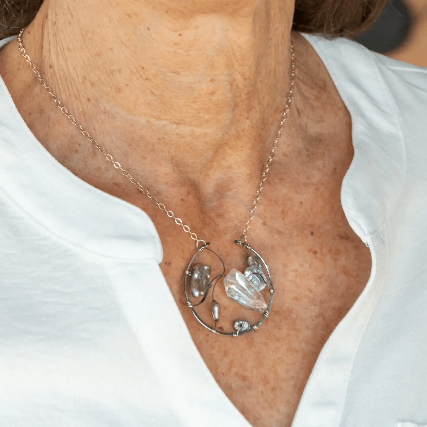 Icicle Quartz Necklace 83505N - Art by any Means Jewelryproduct_