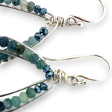 Moody Blues Opal Channel Hoop Earrings E82651