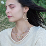 Citrine Orb Hoop Earrings E82258