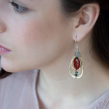 Carnelian Crest Earrings E80068