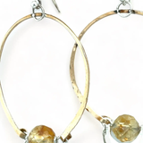 Citrine Orb Hoop Earrings E82258