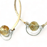 Citrine Orb Hoop Earrings E82258