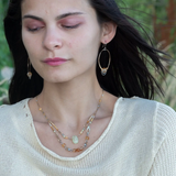 Citrine Orb Hoop Earrings E82258