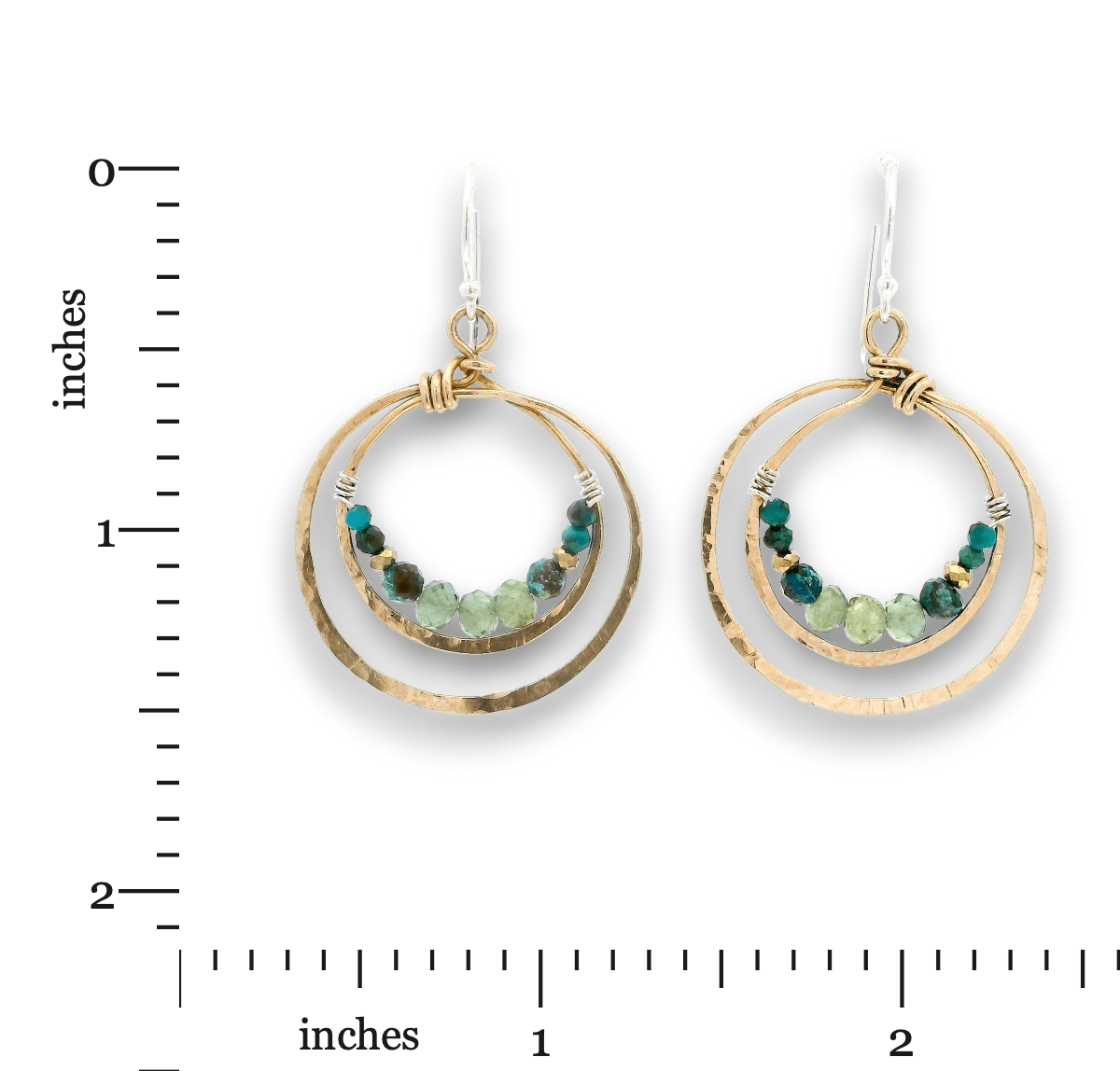Inner Circle Green Kyanite Hoop Earrings - Art by any Means Jewelryproduct_
