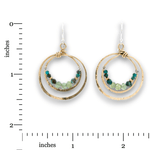Inner Circle Green Kyanite Hoop Earrings - Art by any Means Jewelryproduct_
