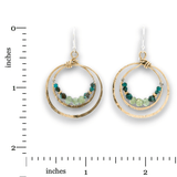 Inner Circle Green Kyanite Hoop Earrings - Art by any Means Jewelryproduct_