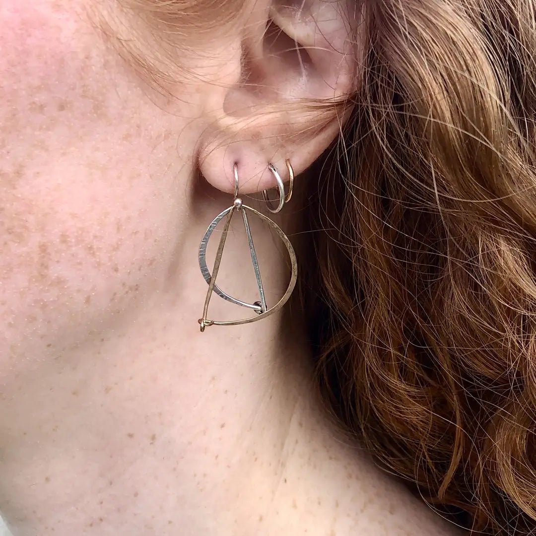 Interlocking Moon Hoop Earrings - Art by any Means Jewelryproduct_