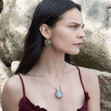 Iolite Medallion Earrings E83346 - Art by any Means Jewelryproduct_