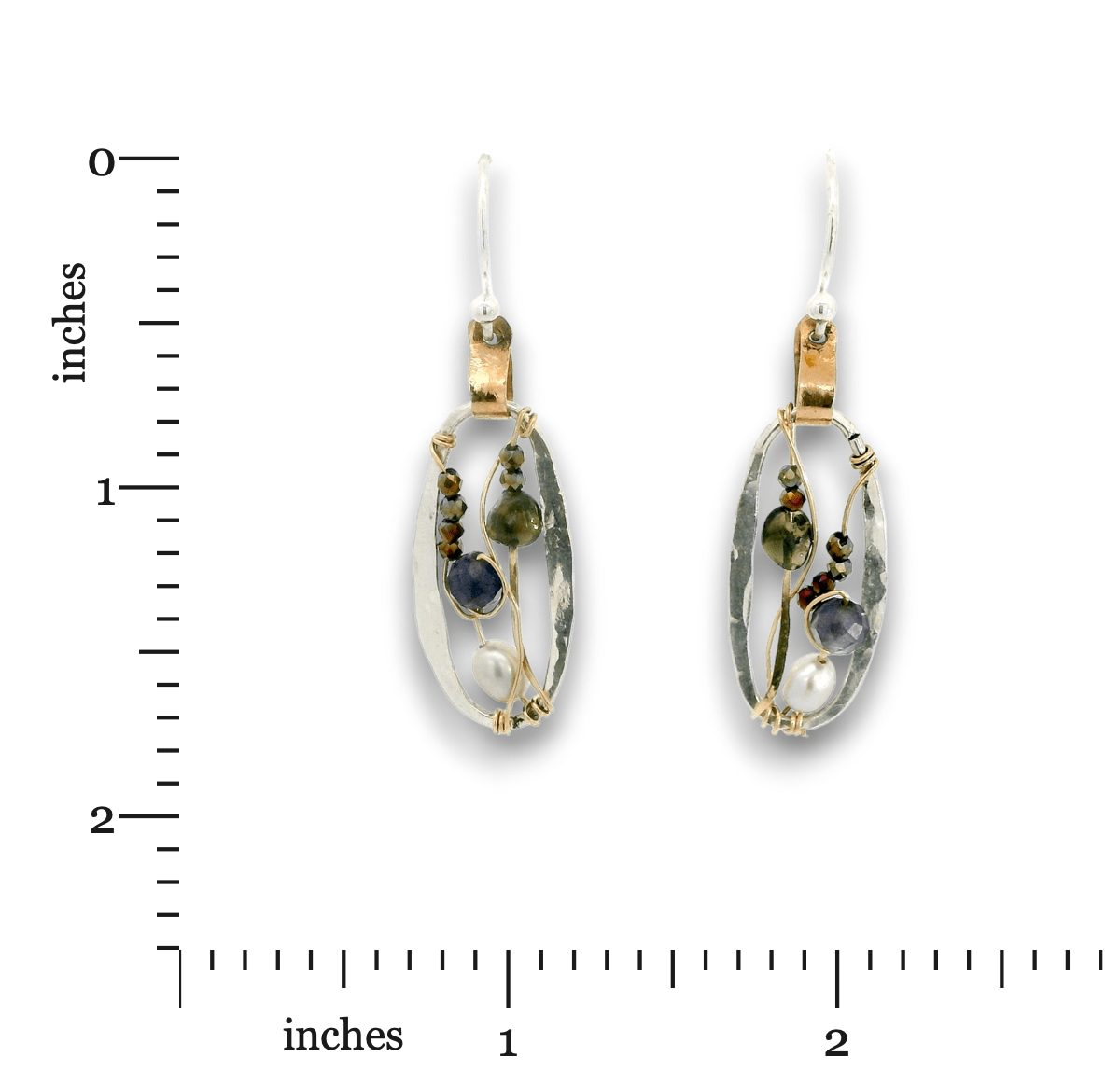 Iolite Microcosm Mini Drop Earrings - Art by any Means Jewelryproduct_