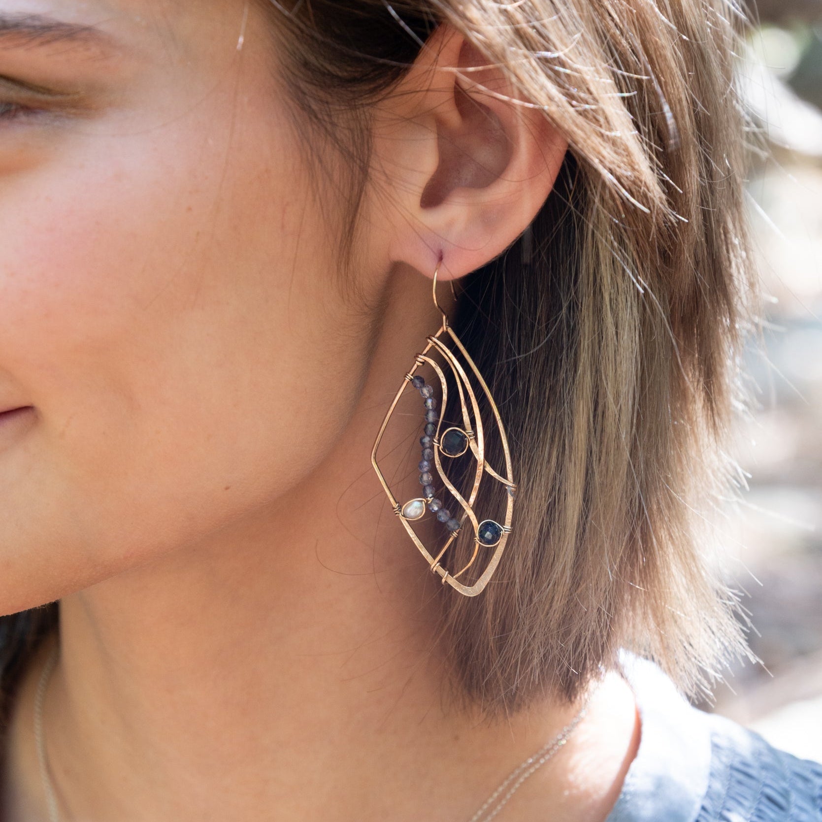 Iolite Ulysses Wing Earrings - Art by any Means Jewelry#product_