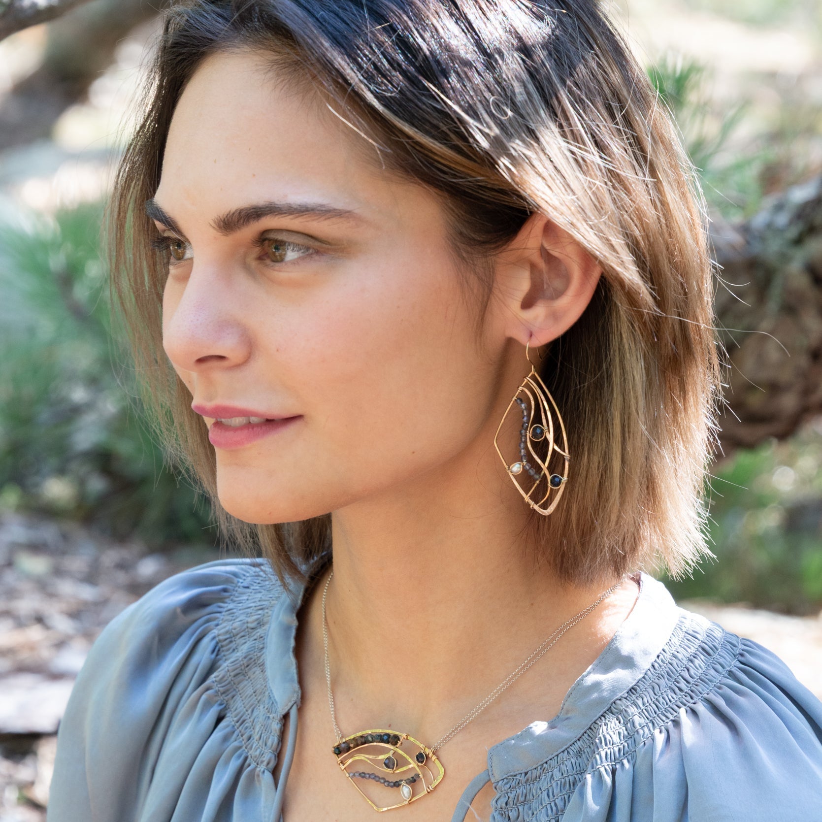 Iolite Ulysses Wing Earrings - Art by any Means Jewelry#product_