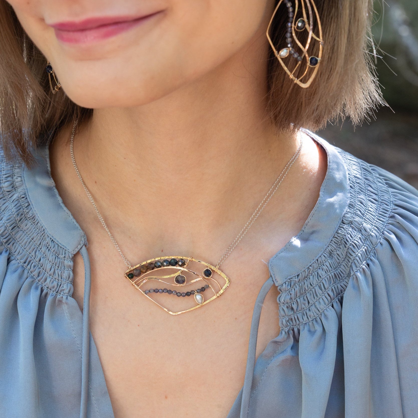 Iolite Ulysses Wing Necklace - Art by any Means Jewelry#product_