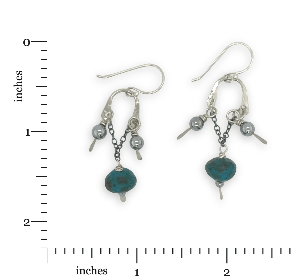Ion Particle Chrysocolla Chandelier Earrings - Art by any Means Jewelryproduct_