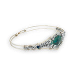 Ion Particle Chrysocolla Cuff Bracelet B424 - Art by any Means Jewelryproduct_