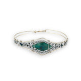 Ion Particle Chrysocolla Cuff Bracelet B424 - Art by any Means Jewelryproduct_