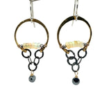 Iridescent Opal Hoop Earrings E82537 - Art by any Means Jewelryproduct_