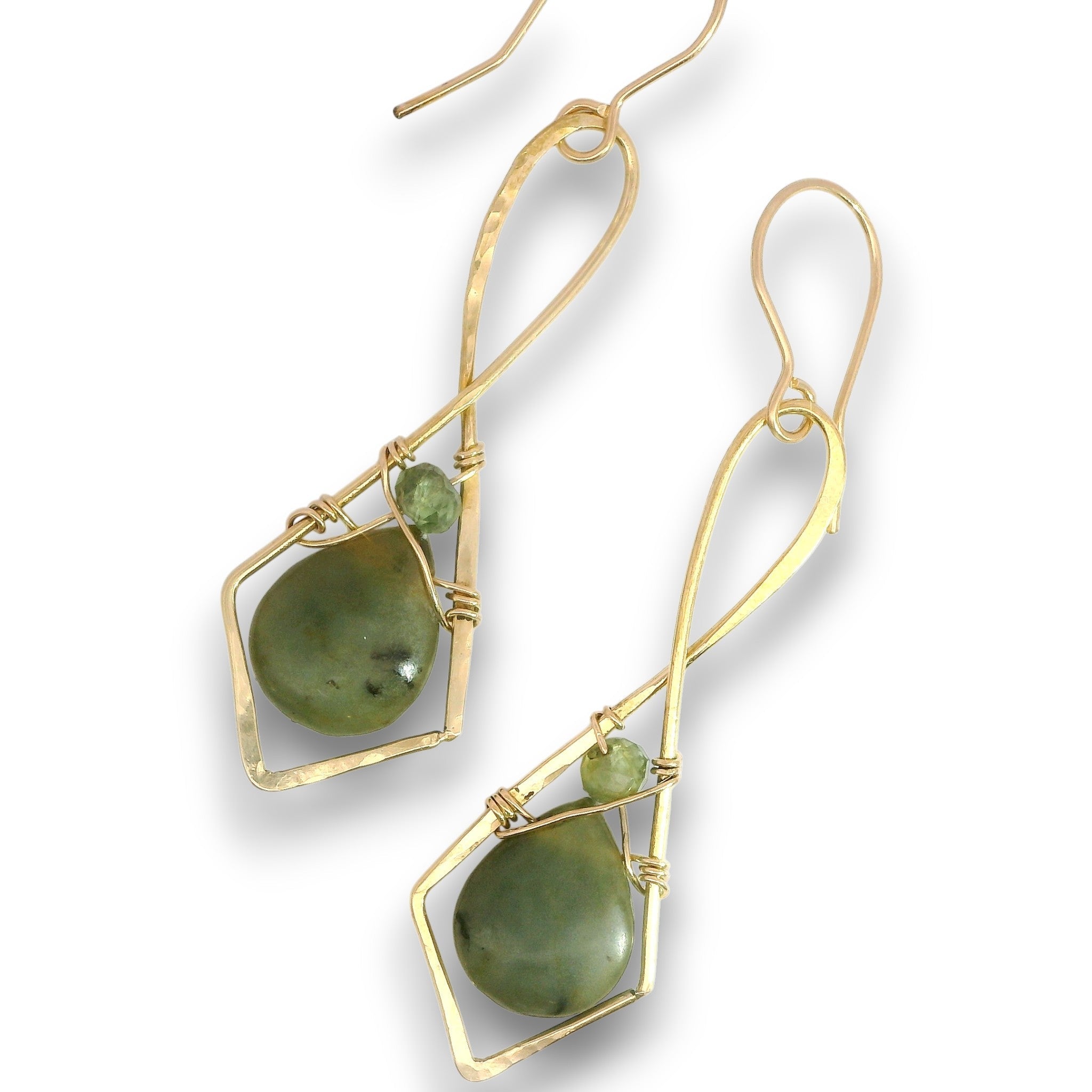 Jade Arrow Drop Earrings - Art by any Means Jewelryproduct_